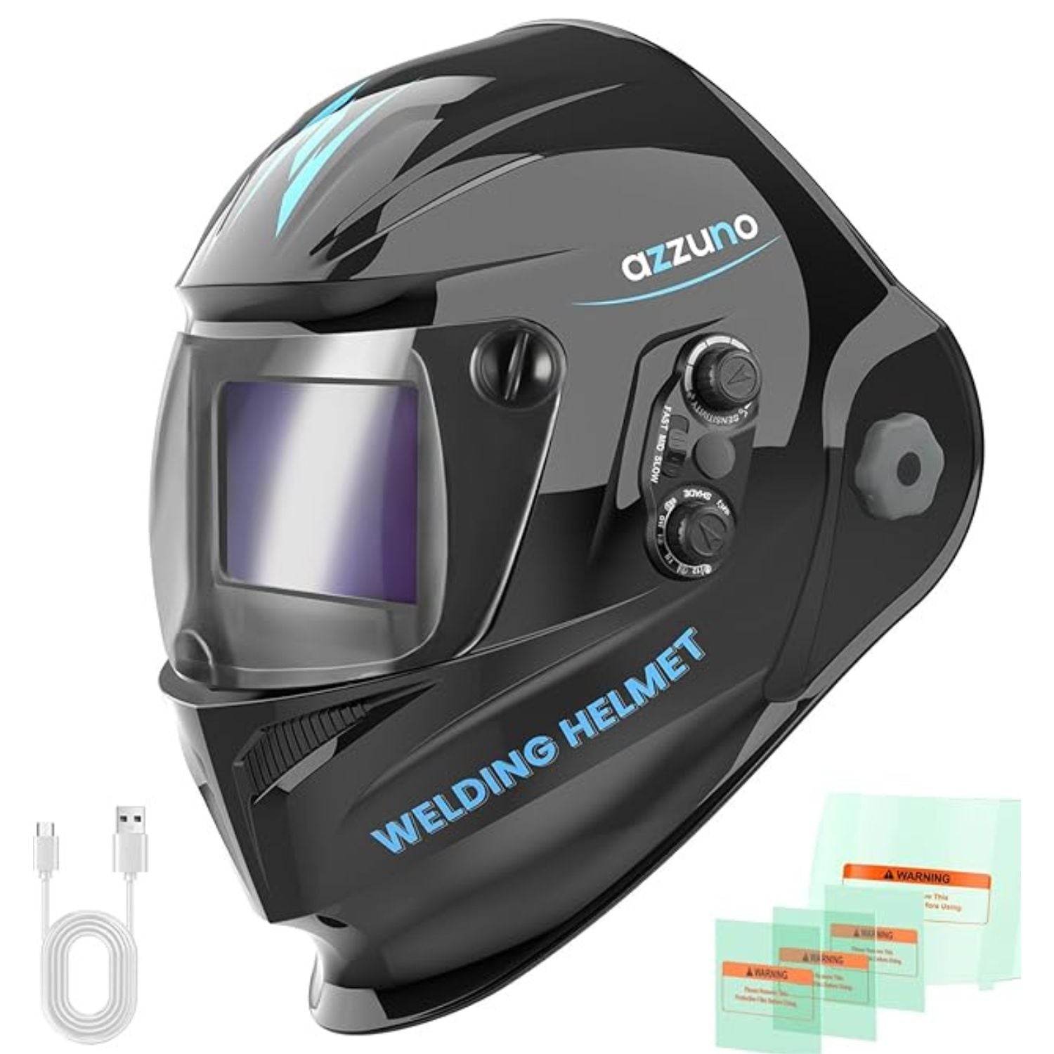 AZZUNO Auto Darkening Welding Helmet, 4.92"×2.76"