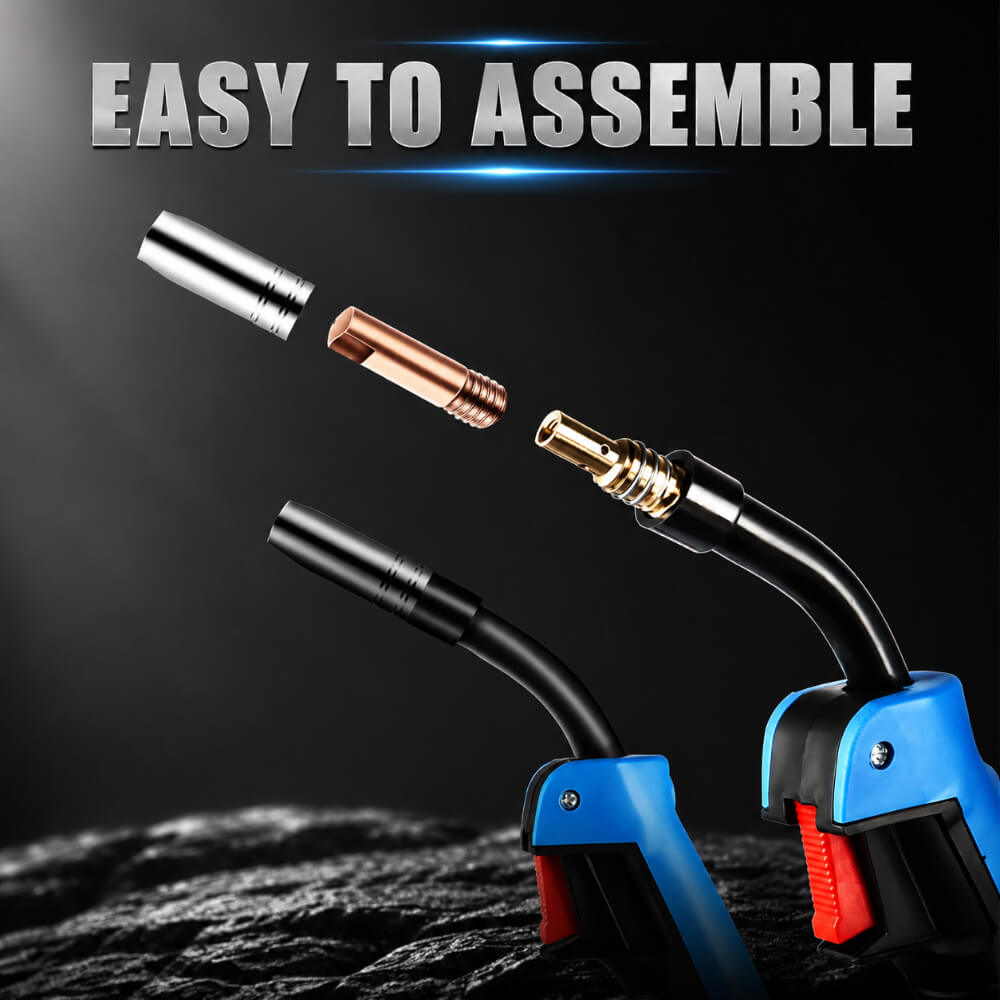 AZZUNO 15AK MIG Welding Gun with 10-ft Cable Euro Connector