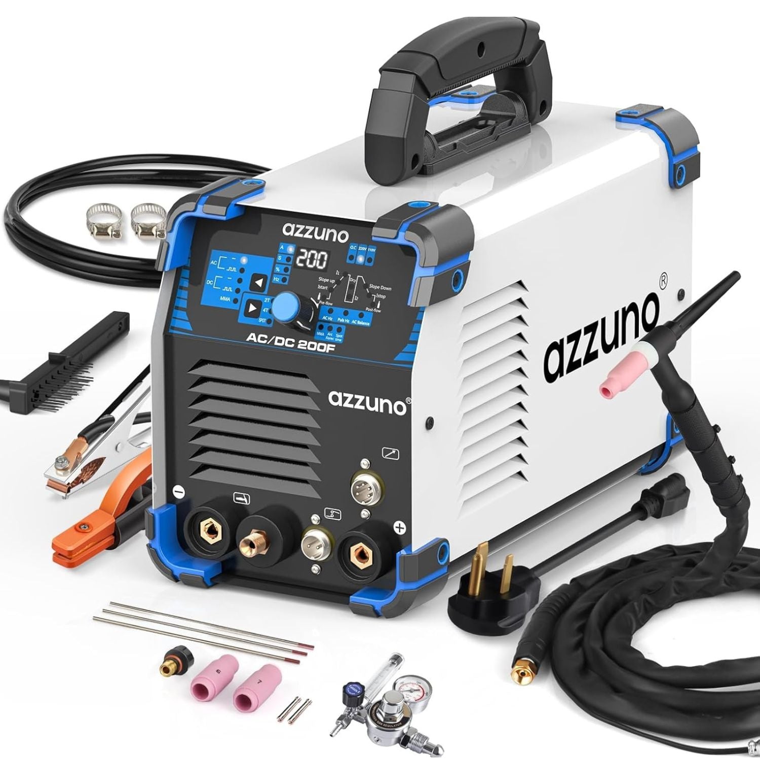 AZZUNO AC DC TIG welder 200A pulse TIG welding machine for aluminum stainless steel