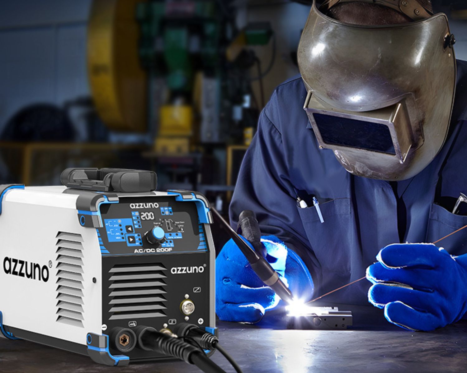 AZZUNO AC DC TIG welder for aluminum stainless steel
