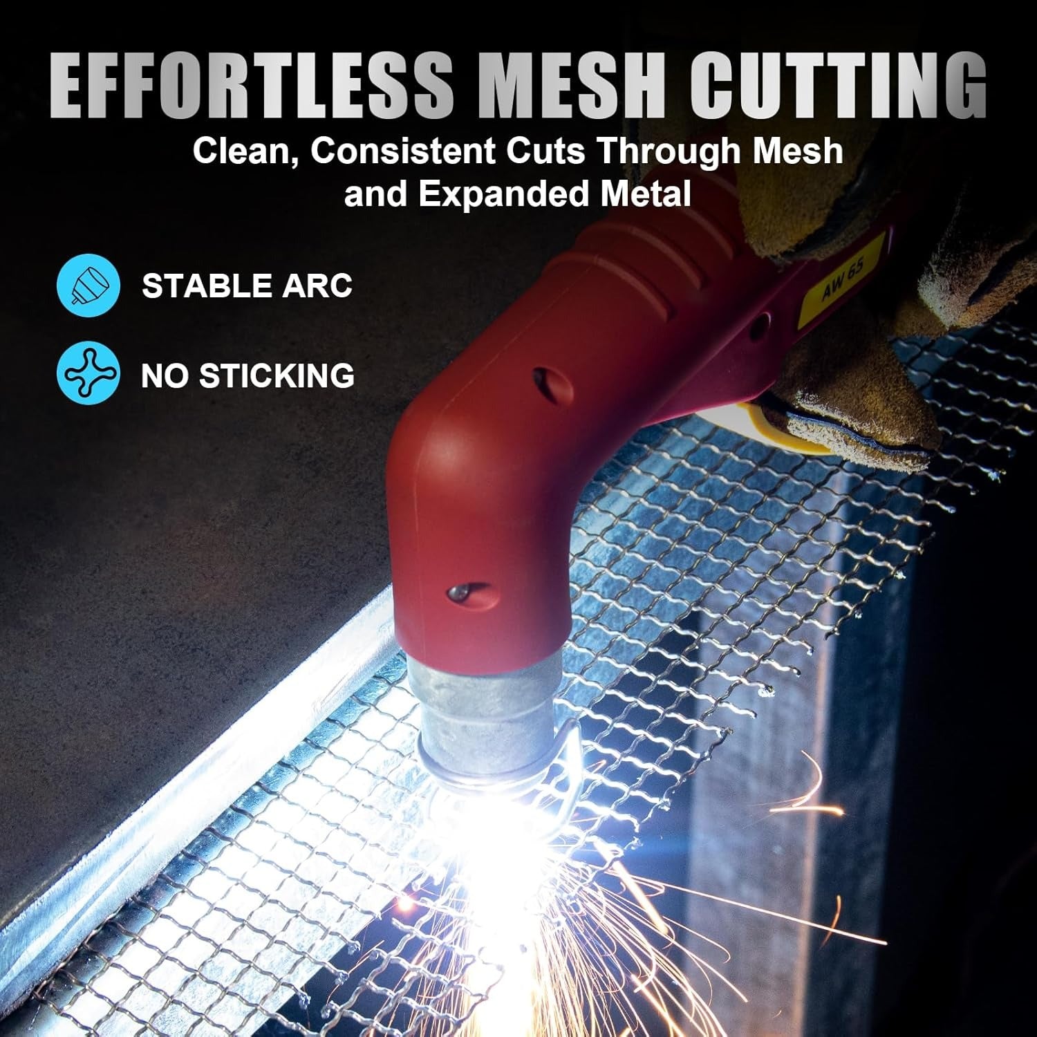 AZZUNO plasma cutter 65A dual voltage air plasma cutting machine for metal cutting