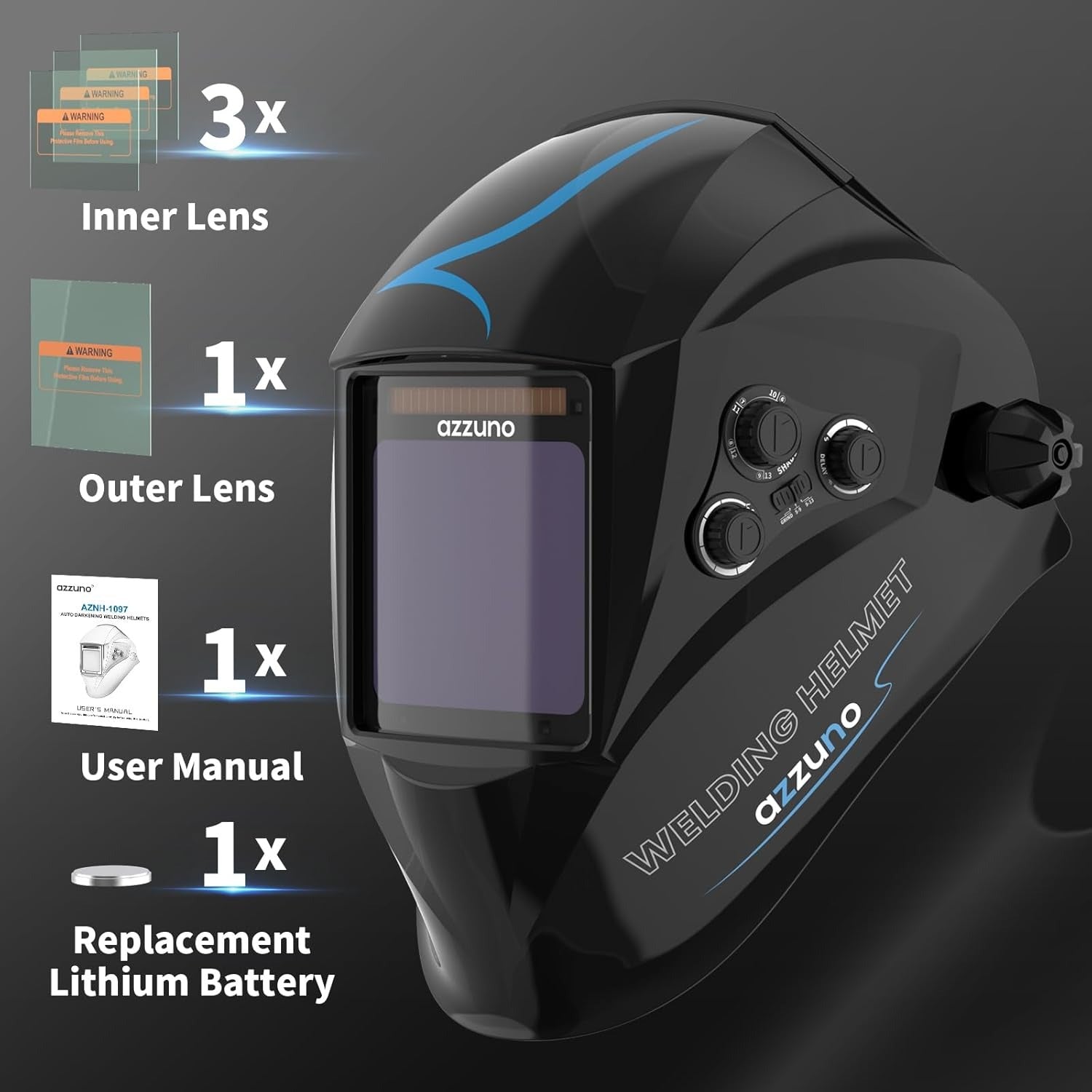 Azzuno Auto Darkening Welding Helmet