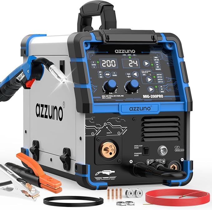 Azzuno 200A 110V/220V 8 in 1 MIG Multiprocess Welder