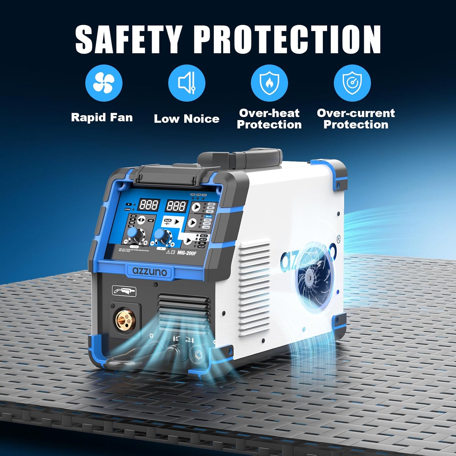 Azzuno 200A 110V/220V Dual Voltage 4in1 MIG Welder pic8