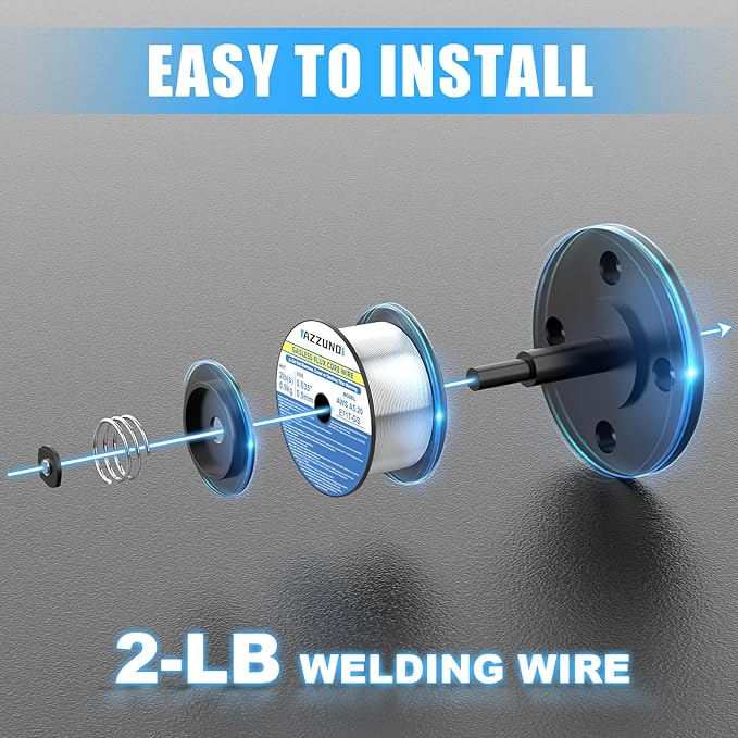 Azzuno Flux Core E71T-GS Mild Steel Gasless Mig Welding Wire 0.035 2Lbs pic5