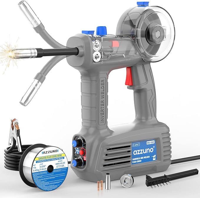 Azzuno Handheld MIG Welder 100A 110V Flux Core Stick Welder pic1