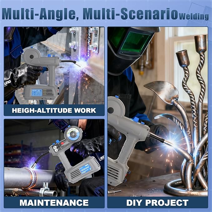 Azzuno Handheld MIG Welder 100A\110V Flux Core Stick Welder pic6