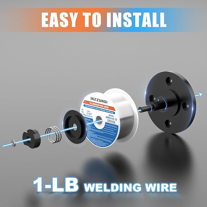 Azzuno Magnesium Aluminum Mig Welding Wire ER5356 0.035 1-LB pic4