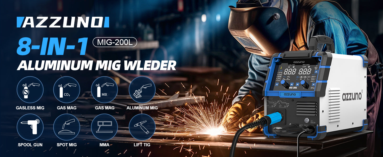 Azzuno_MIG-200L_200A_110V220V_8_in_1_Multi_process_MIG_Welding_Machine_pic1