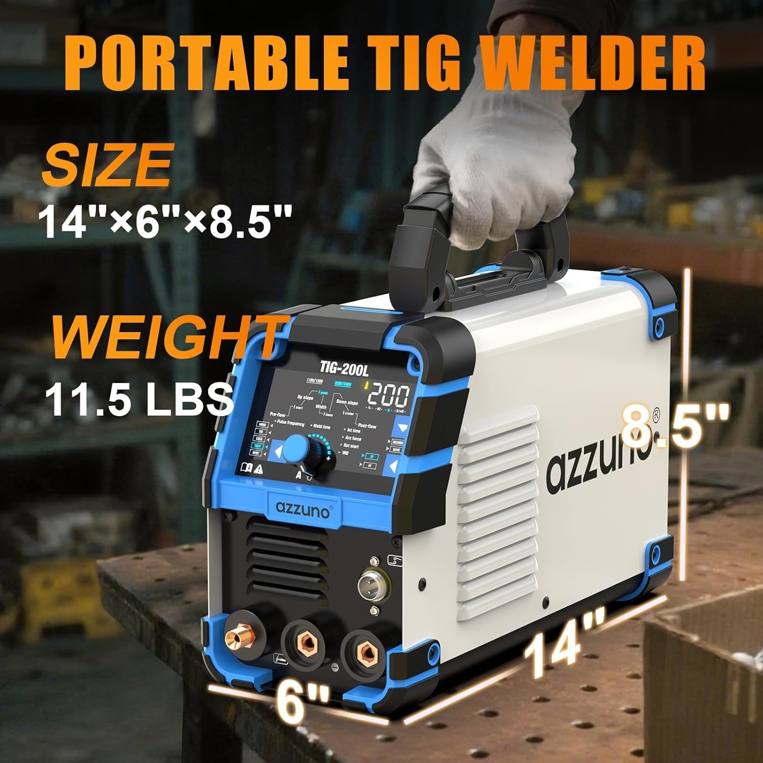 AZZUNO DC TIG welder for professional welding aluminum welder