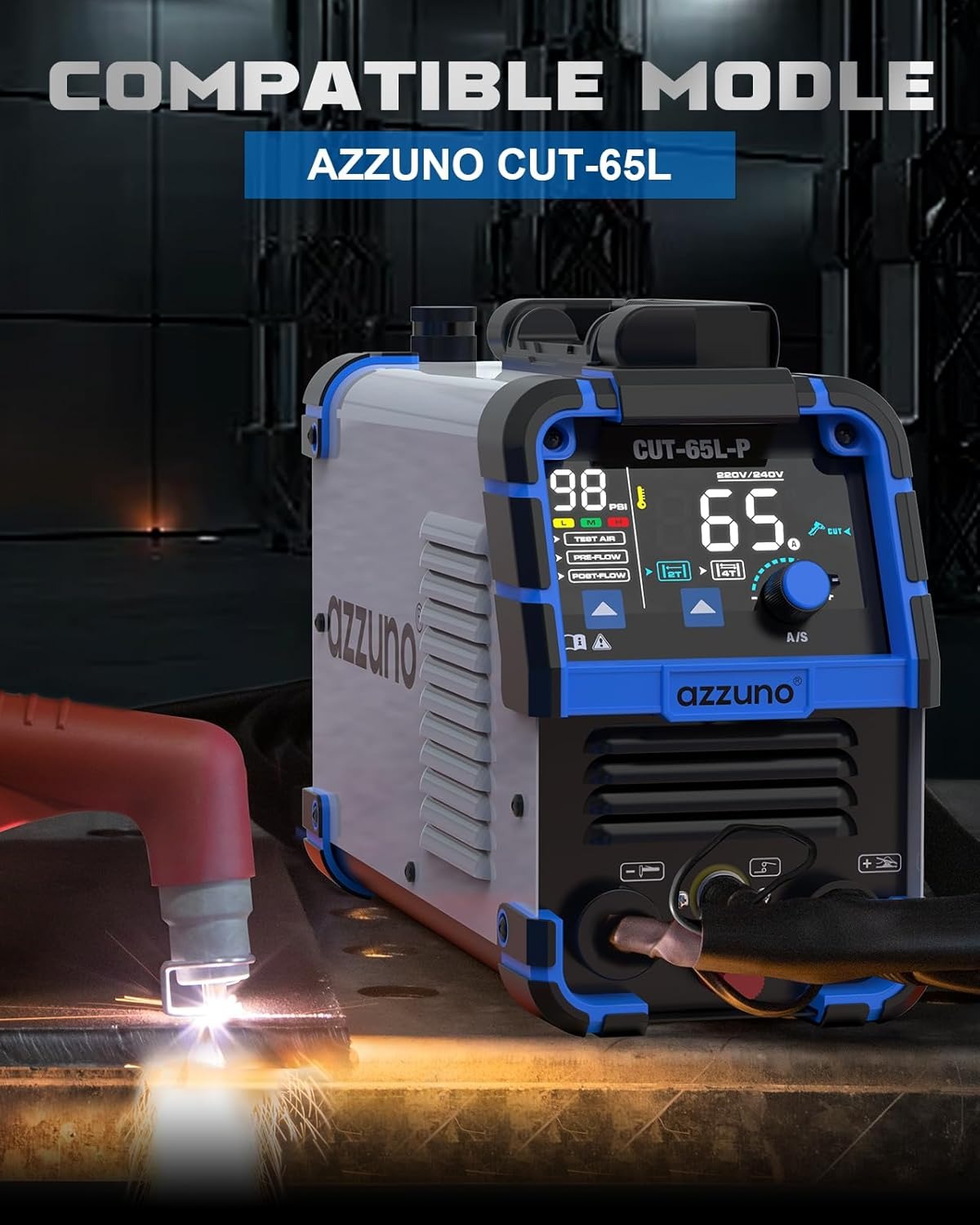 AZZUNO plasma cutter consumables kit electrodes nozzles shield cups