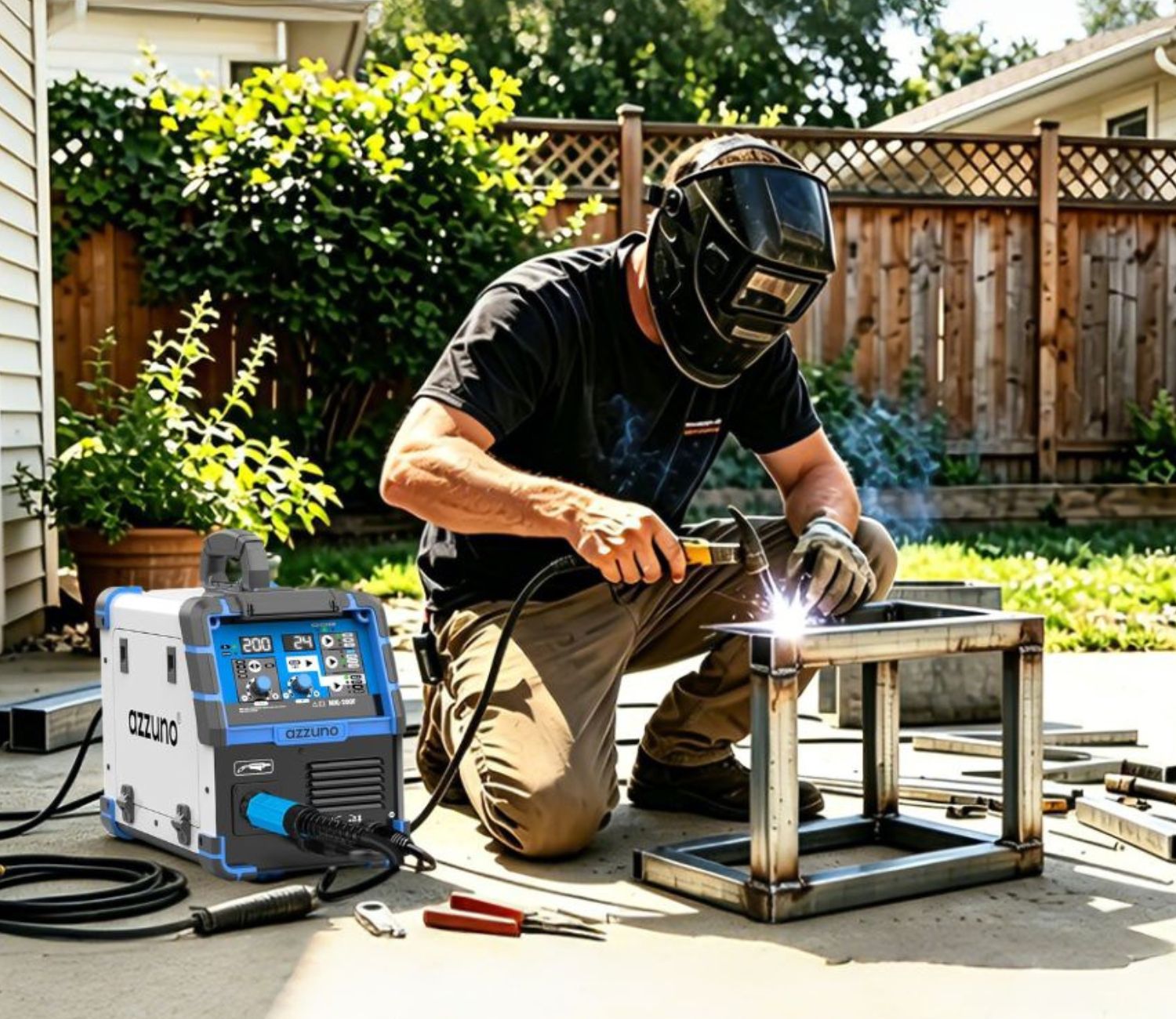 AZZUNO multiprocess welder 5 in 1 welding machine plasma cutter TIG MIG stick welder