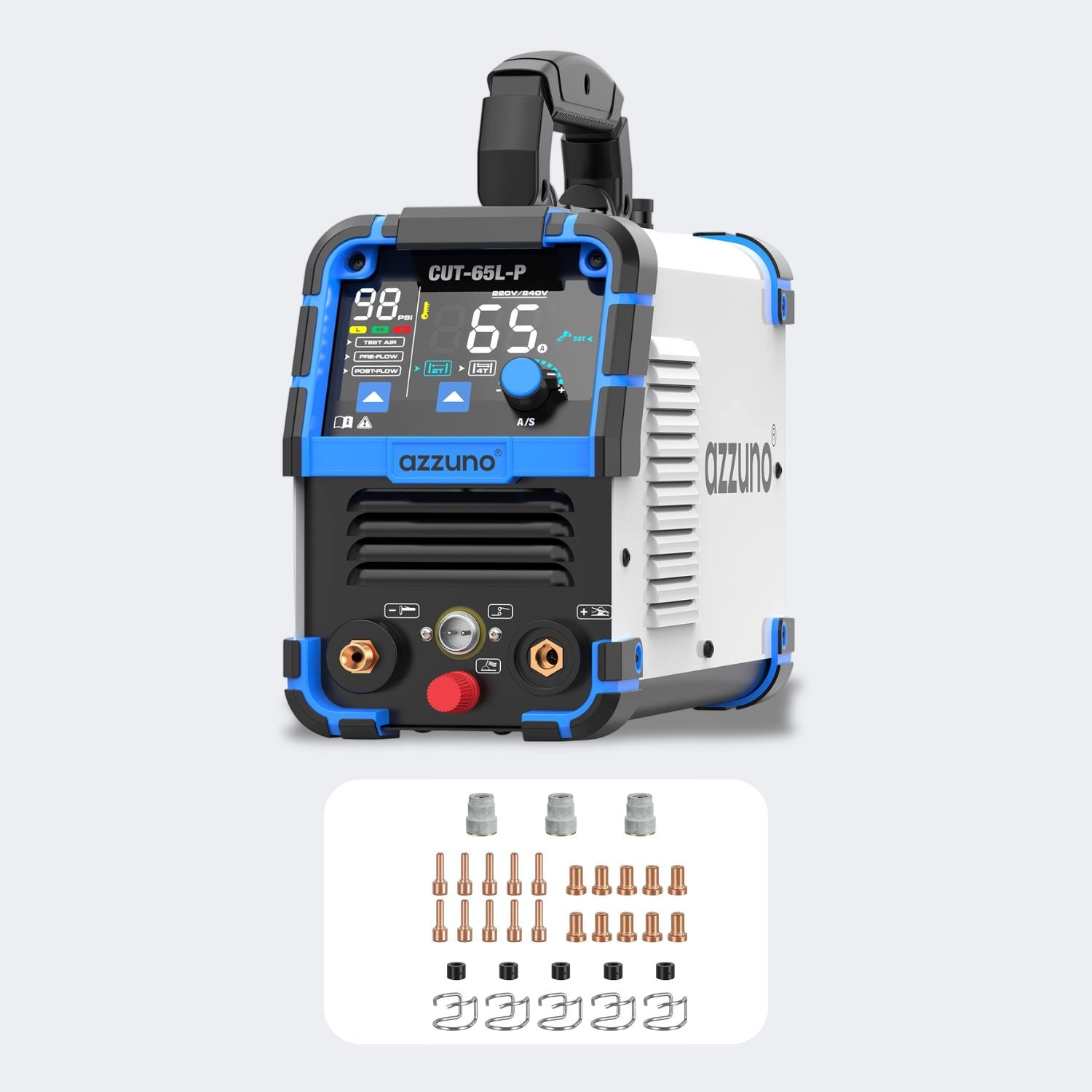 Azzuno CUT-65L Plasma Cutter 110/220v Non-Touch Pilot Arc