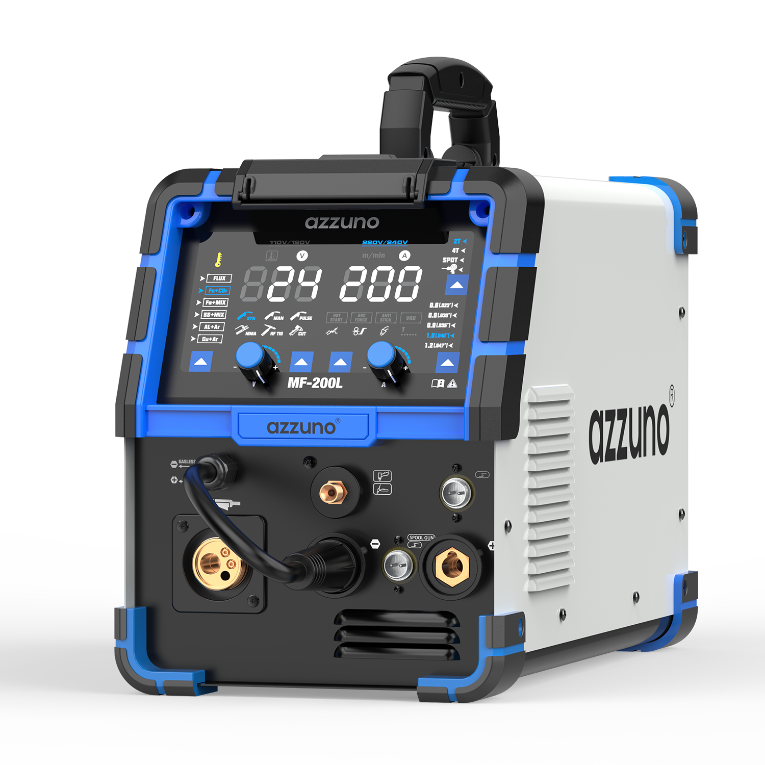Azzuno MIG 200 All-in-One Pulse MIG Welder and Cutter Combo