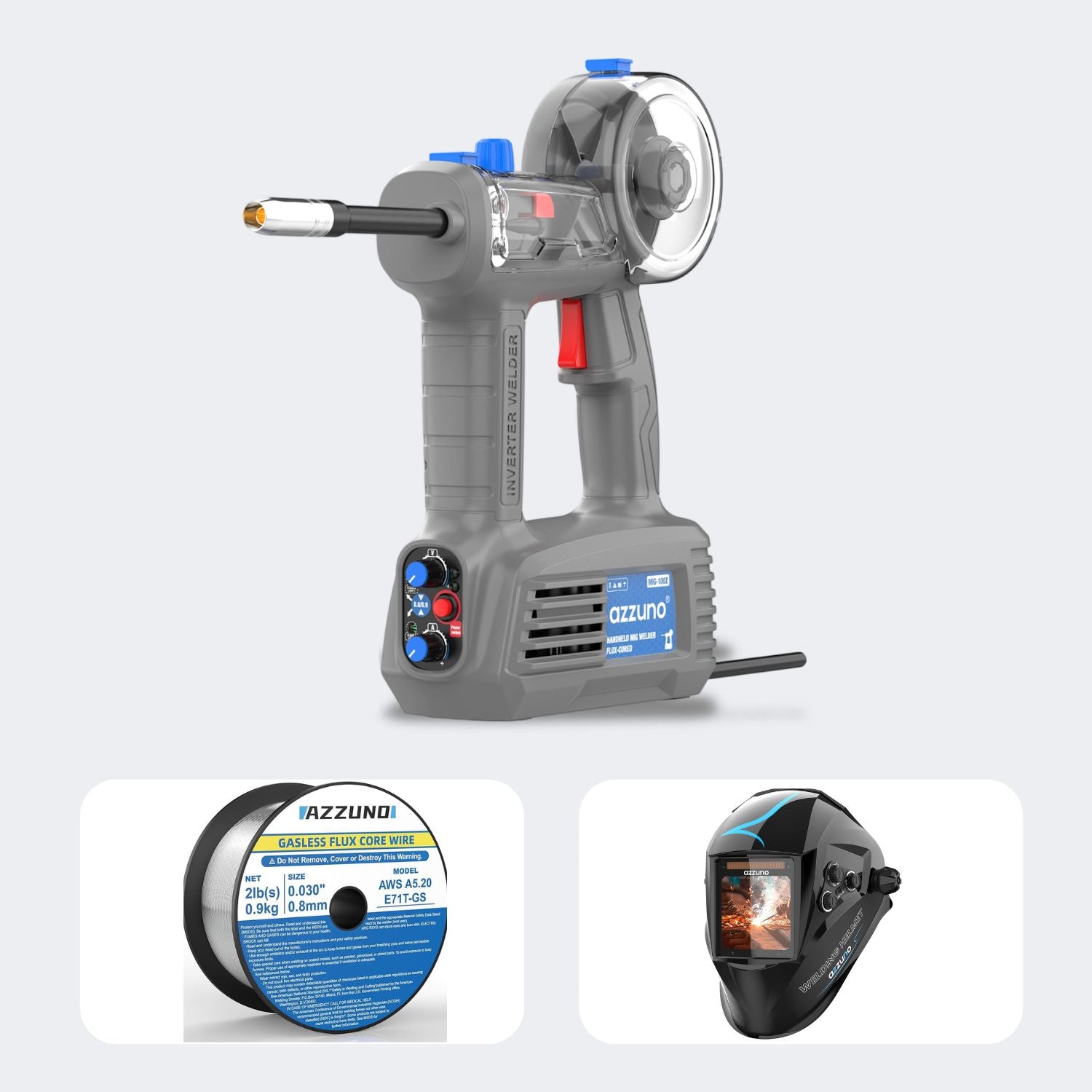Azzuno Handheld MIG Welder 100A 110V Flux Core Stick Welder