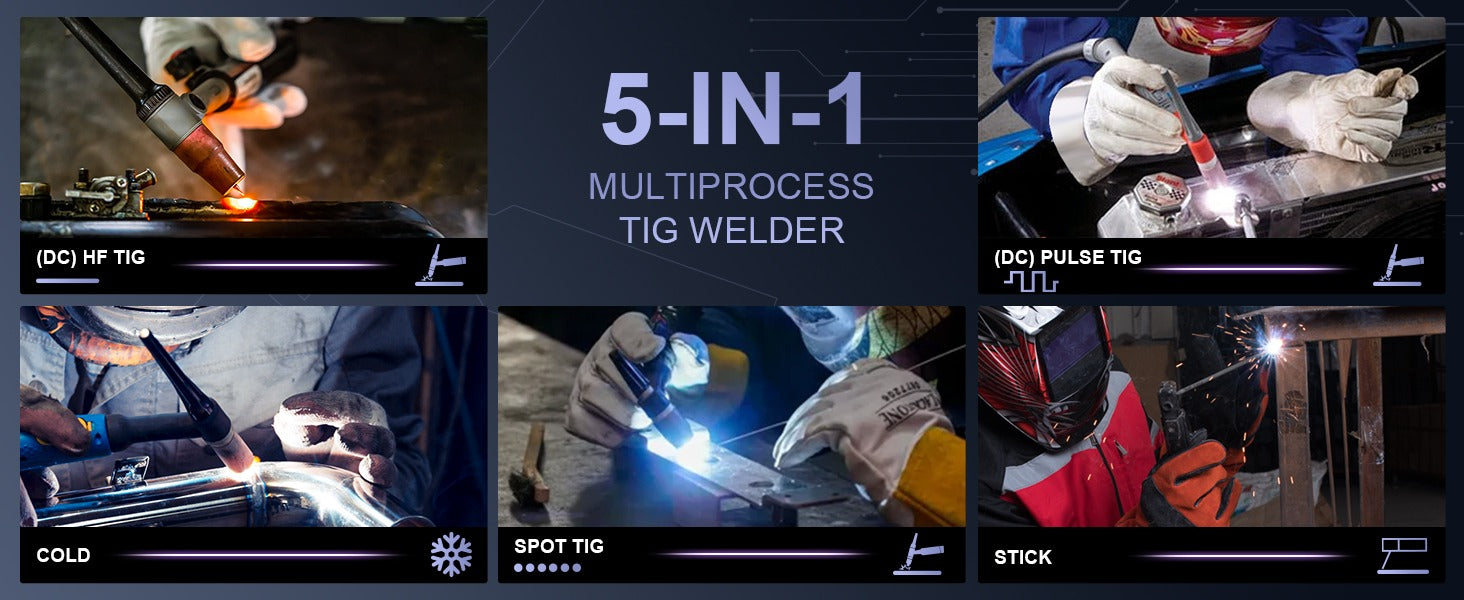 azzuno 5 in 1 tig welder - high frequency TIG welder