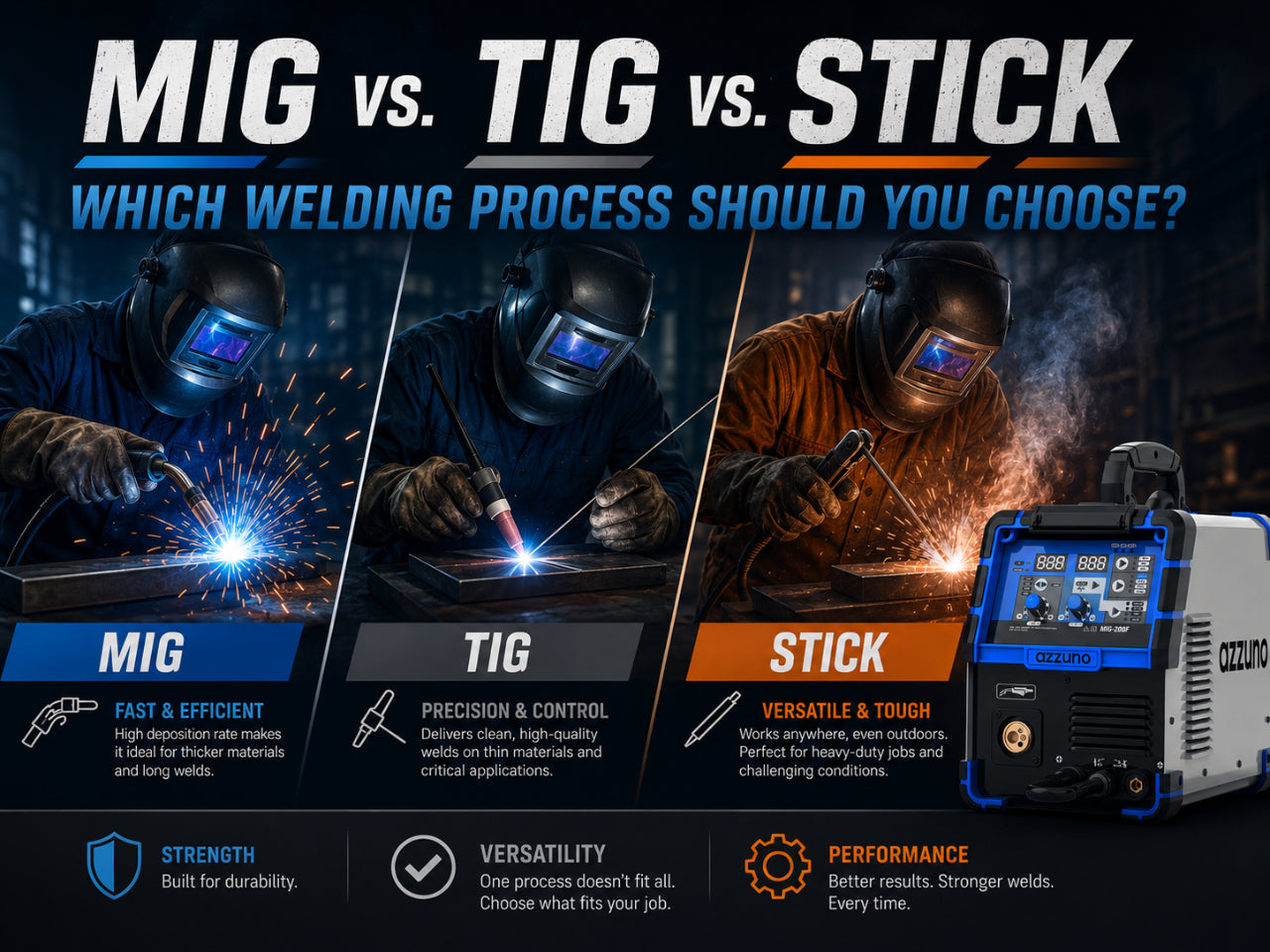 MIG vs. TIG vs. Stick Welding: Which Process Should You Choose?