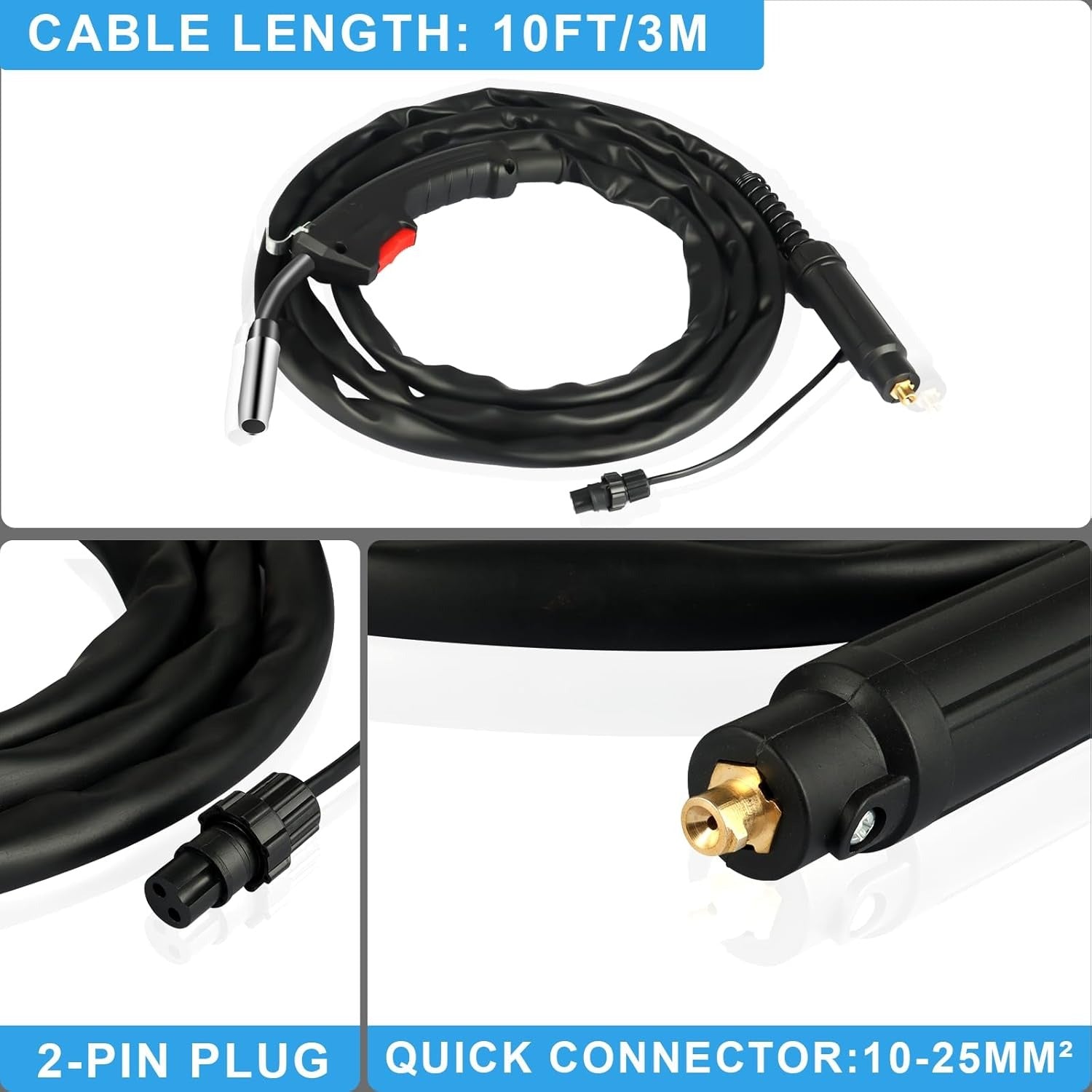 AZZUNO 14AK MIG welding gun with 10ft cable for MIG-135F