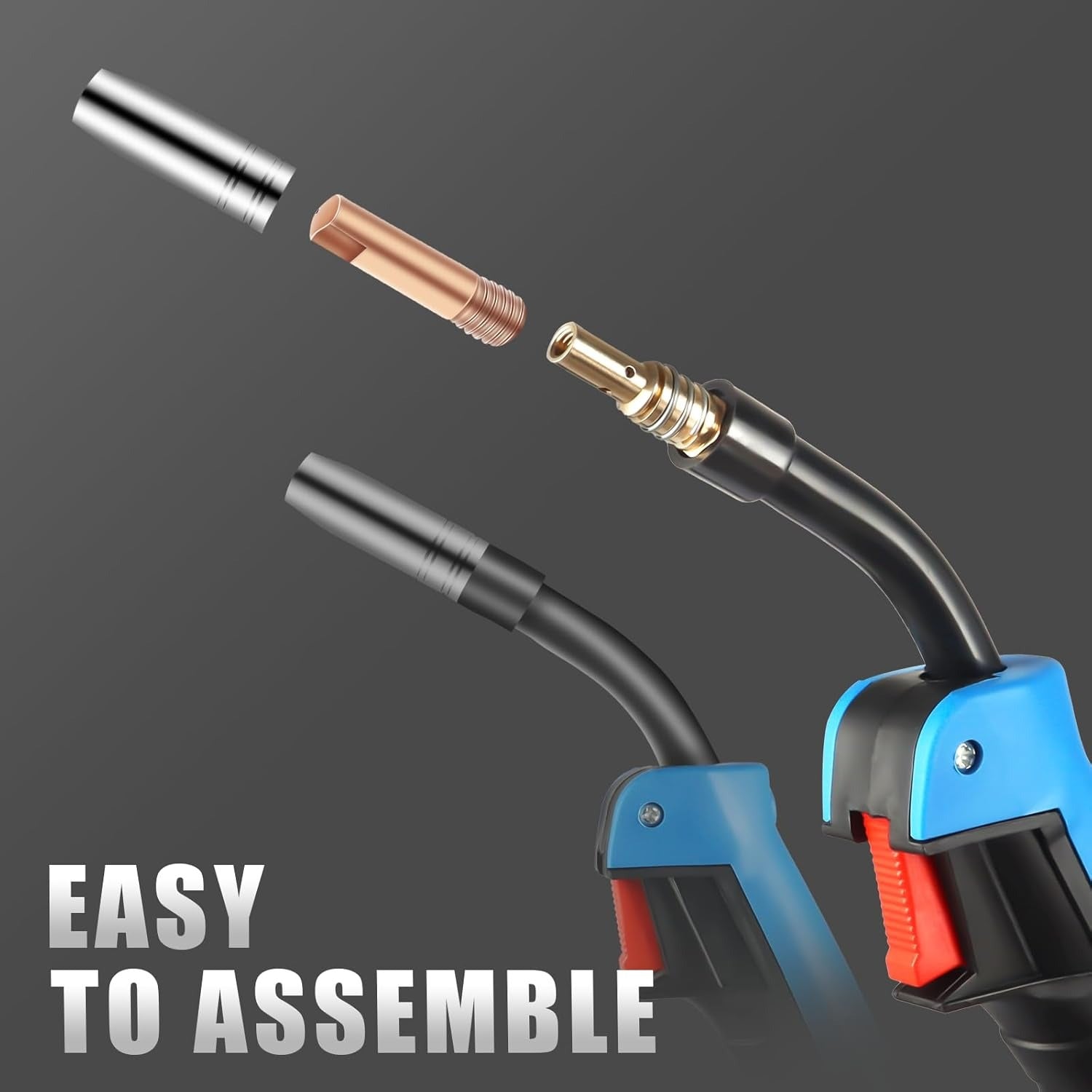 AZZUNO 15AK MIG Welding Gun 10ft Cable Euro Connector