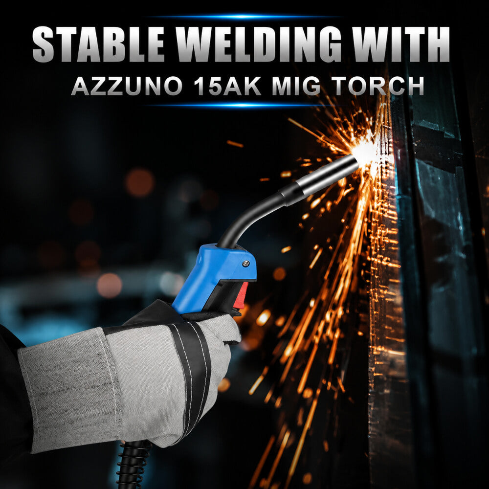 AZZUNO 15AK MIG Welding Gun with 10-ft Cable Euro Connector