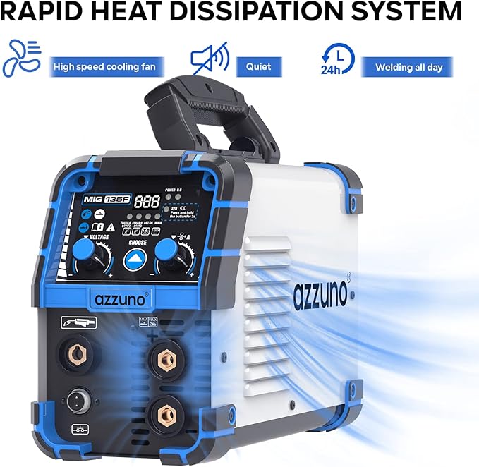 AZZUNO 135Amp 110V 3in1 Synergic Control MIG Welder pic5