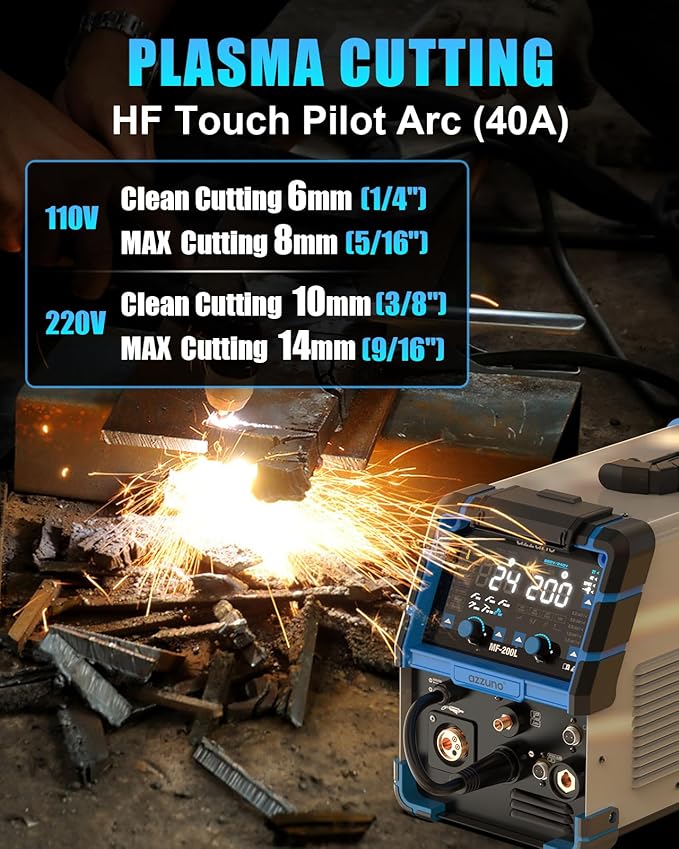 Azzuno MIG200 All-in-One Pulse MIG Welder and Cutter Combo pic4