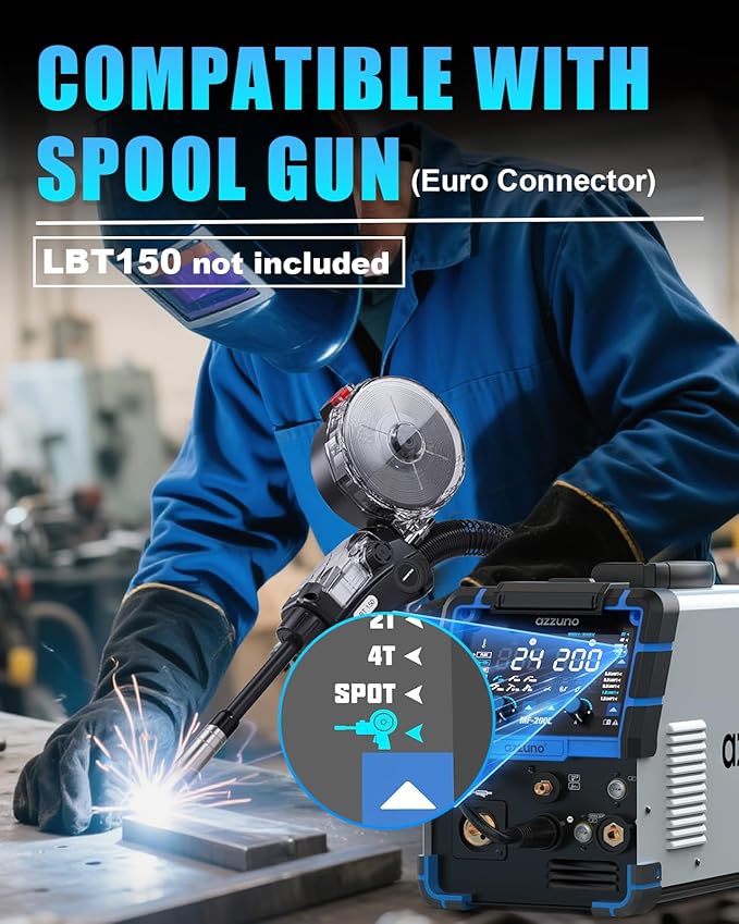 Azzuno MIG200 All-in-One Pulse MIG Welder and Cutter Combo pic6