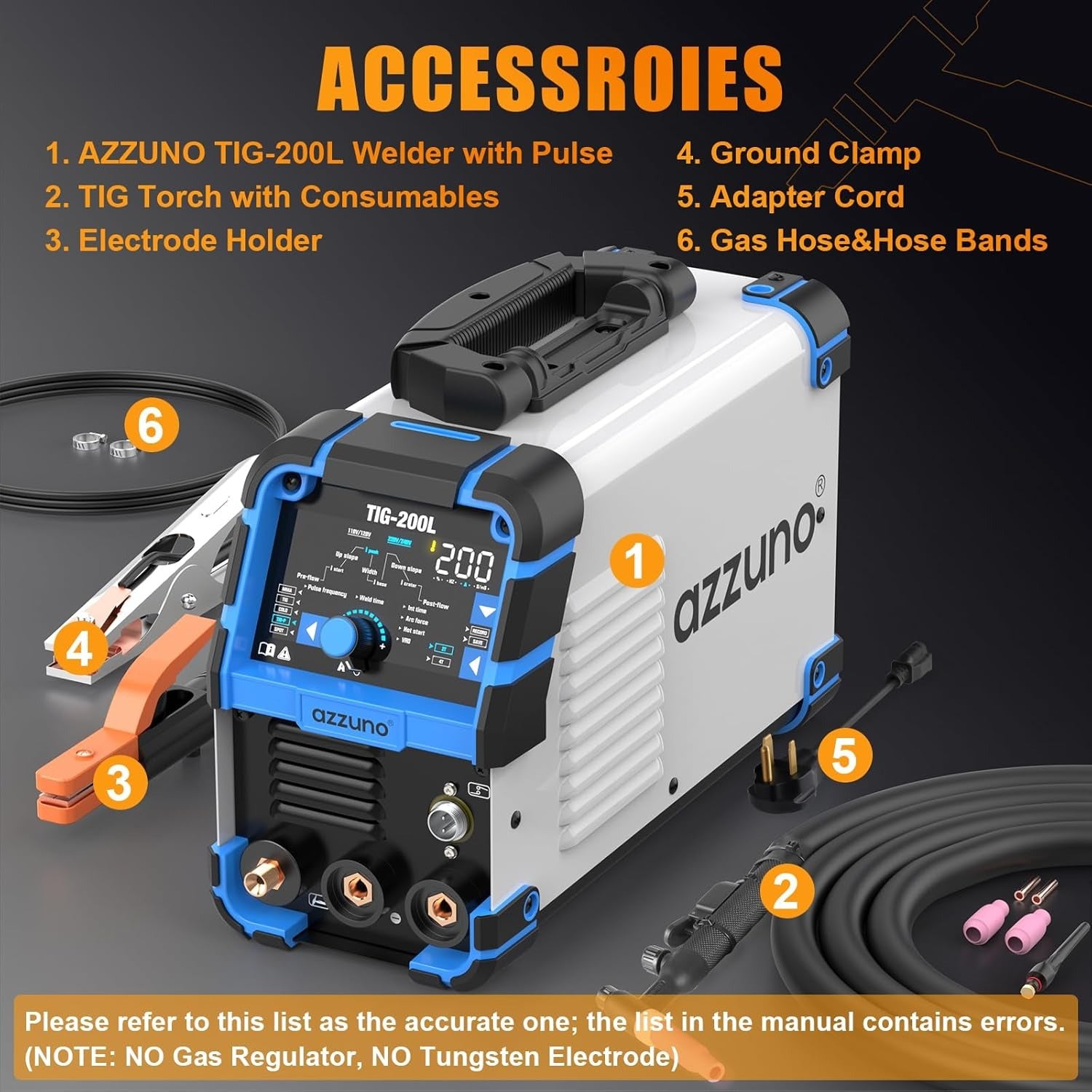 AZZUNO DC TIG welder for professional welding aluminum welder