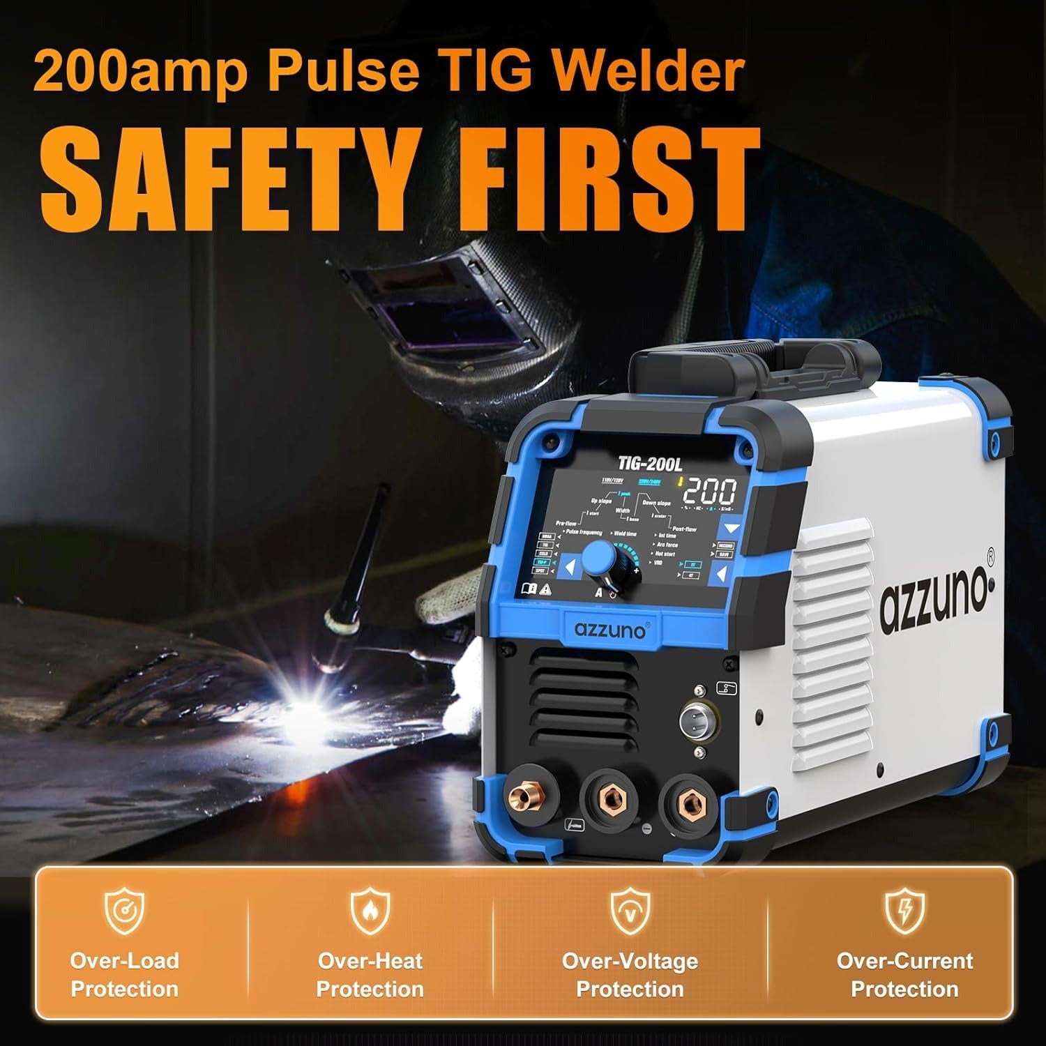 AZZUNO DC TIG welder for professional welding aluminum welder