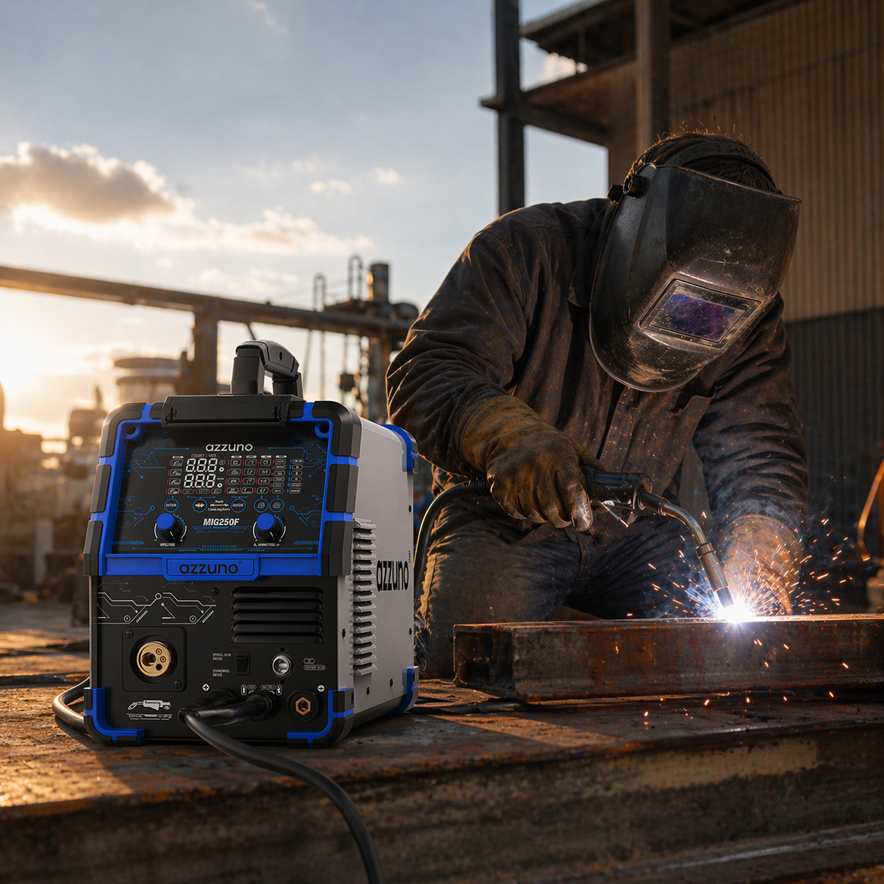 AZZUNO WP-17V TIG Welding Torch 35-50mm² Connector 13ft Cable