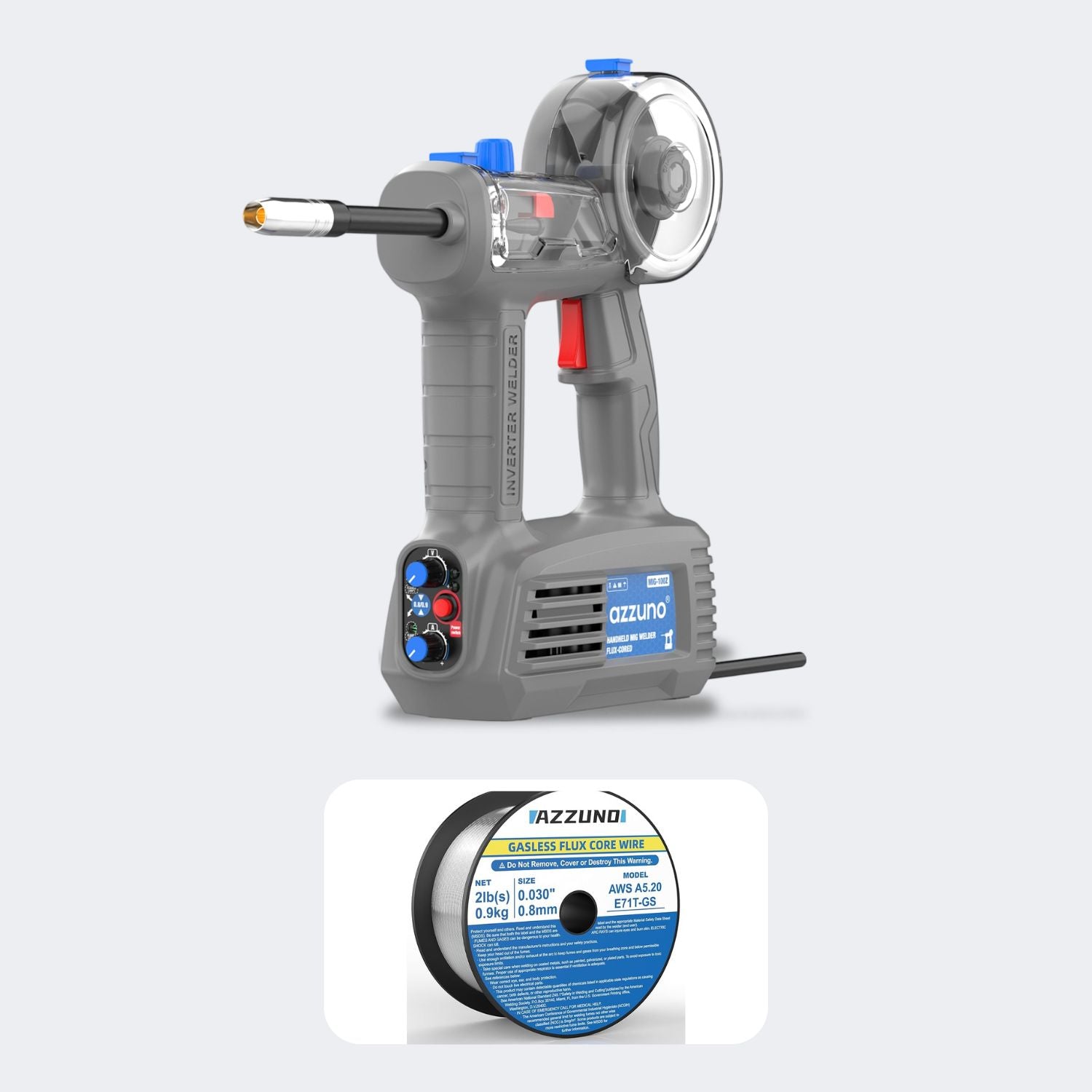 Azzuno Handheld MIG Welder 100A 110V Flux Core Stick Welder
