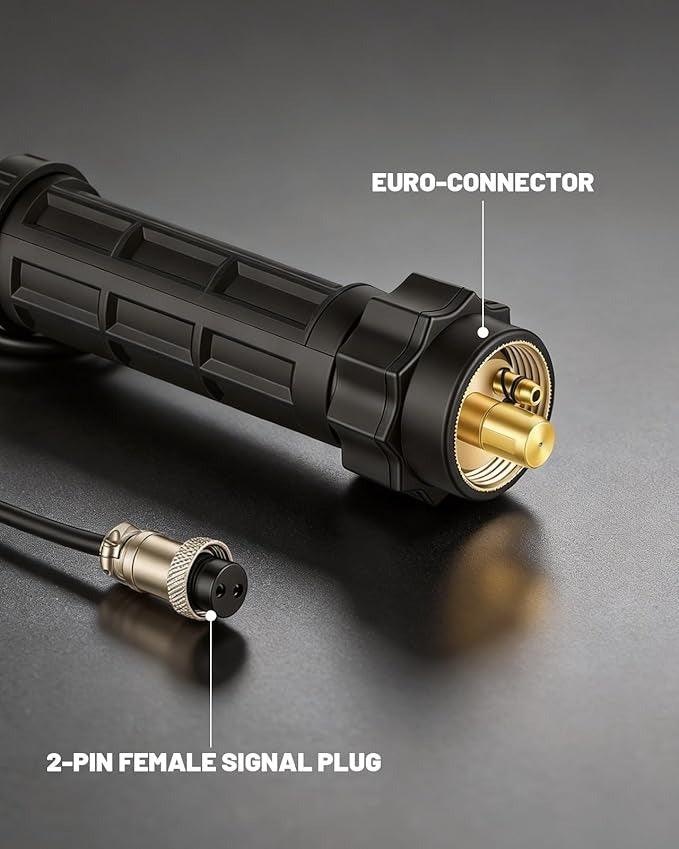 AZZUNO LBT-150 Spool Gun Euro Connector 10ft Aluminum MIG Welding Gun