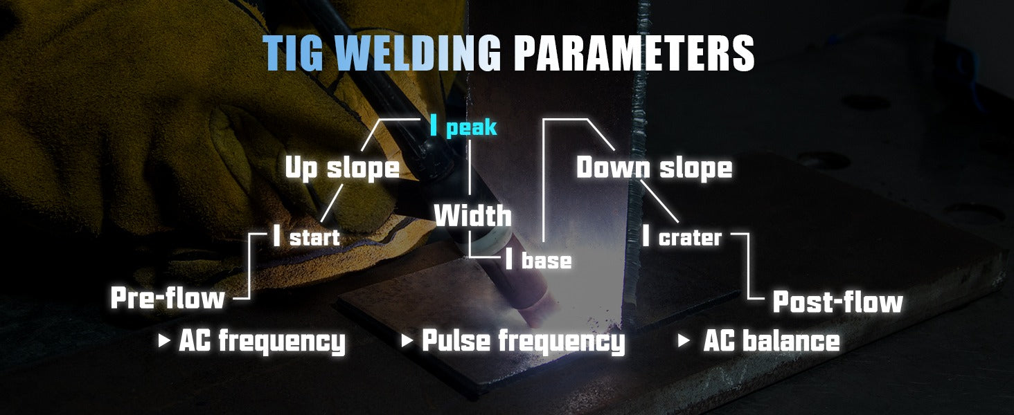 AZZUNO AC DC TIG welder 200A pulse TIG welding machine for aluminum stainless steel