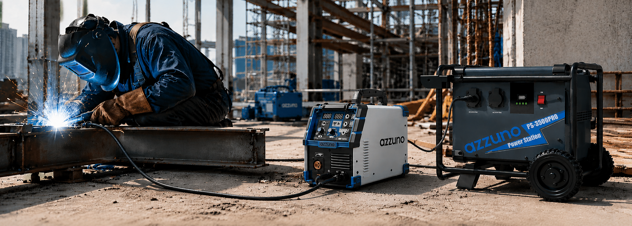 azzuno power station for welding Machines
