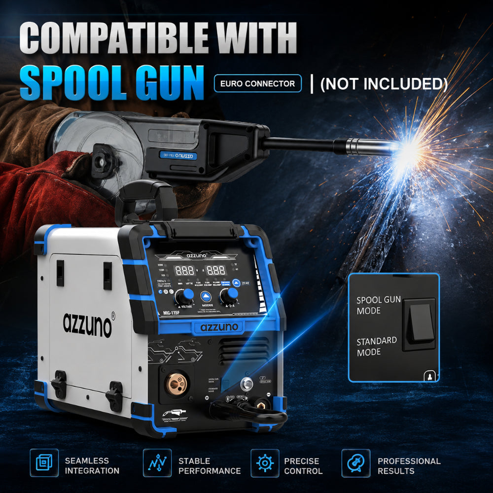 AZZUNO MIG-175F-PRO 175A 6-in-1 Multi-Process Pulse MIG Welder