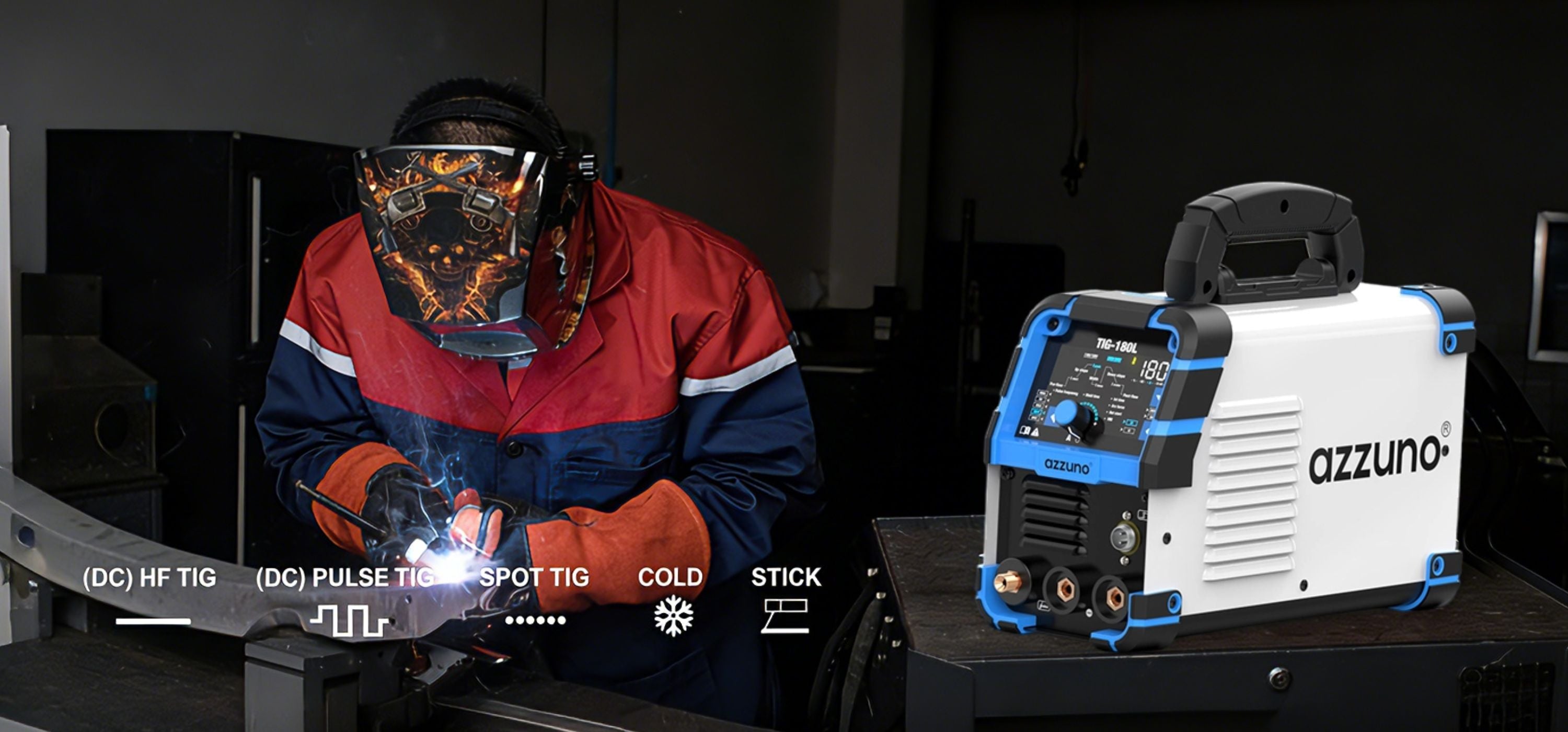 DC TIG welder for professional welding- AZZUNO welding machine